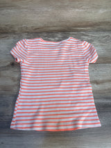 Little Lass Striped Ribbed Shirt White sz 5T