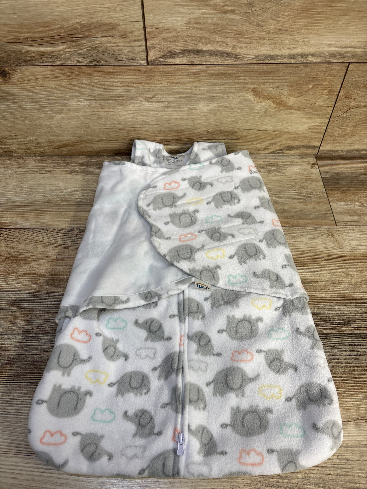Halo SleepSack Swaddle White sz 0-3m