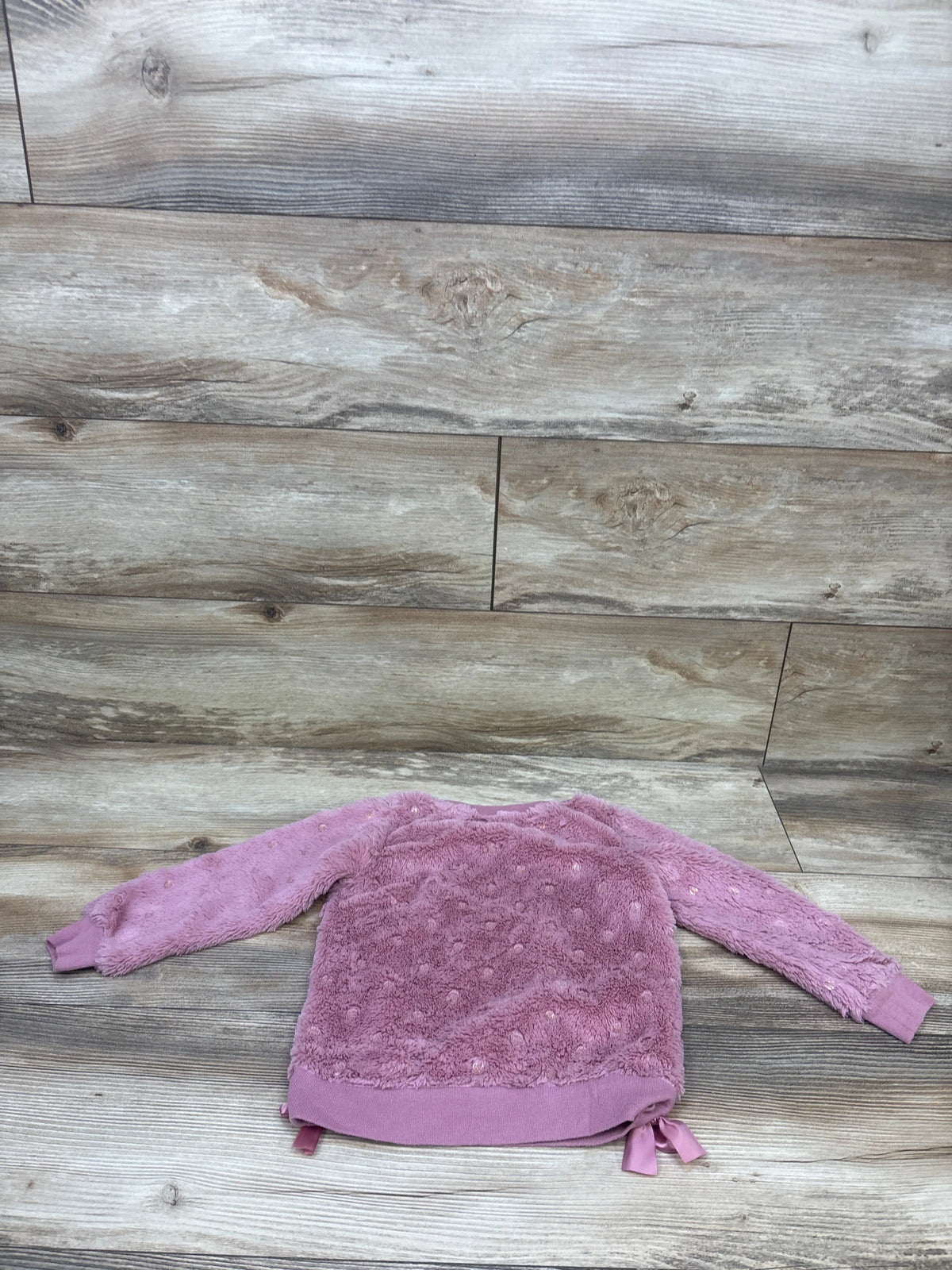 Tahari Faux-Fur Pullover Sweatshirt Pink sz 4T
