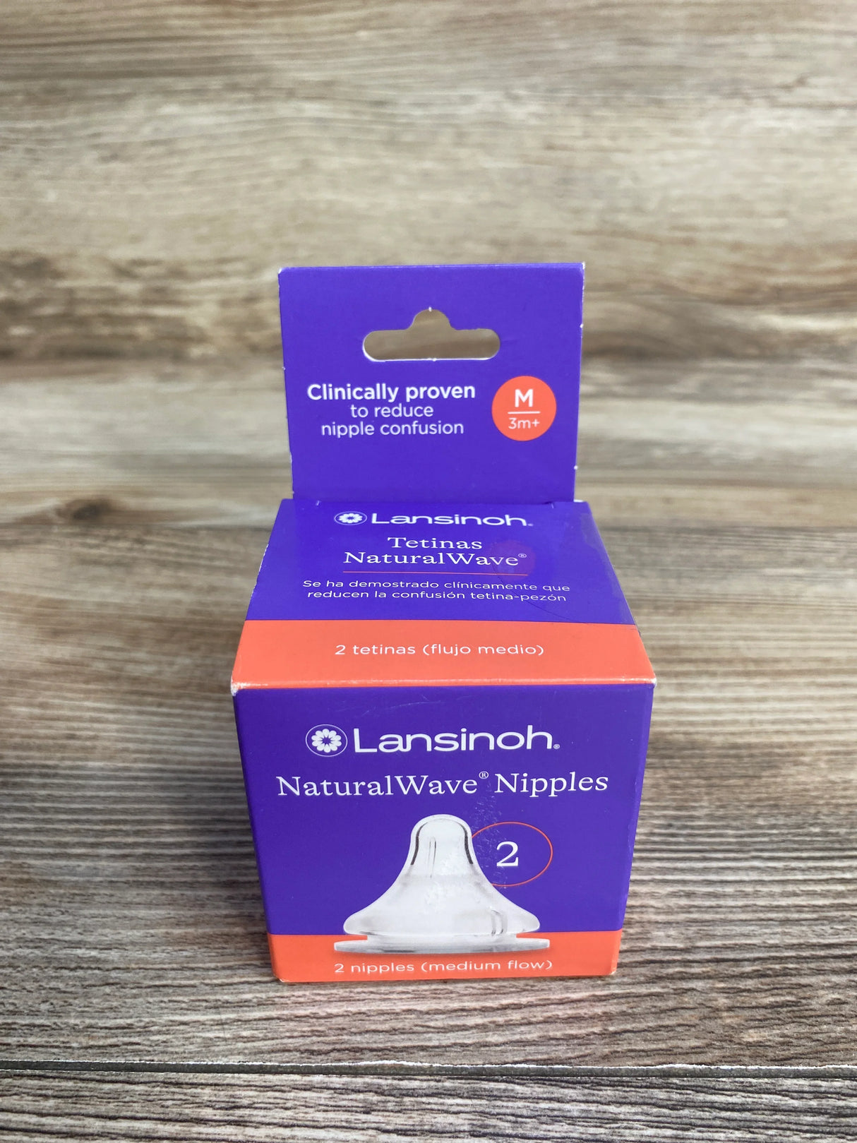 NEW Lansinoh NaturalWave Nipples 2pk Medium Flow