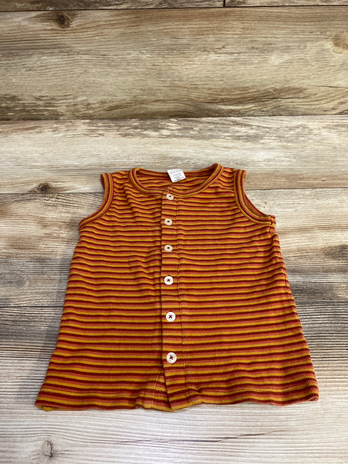 Kate Quinn Button-Up Tank Top Orange sz 3T