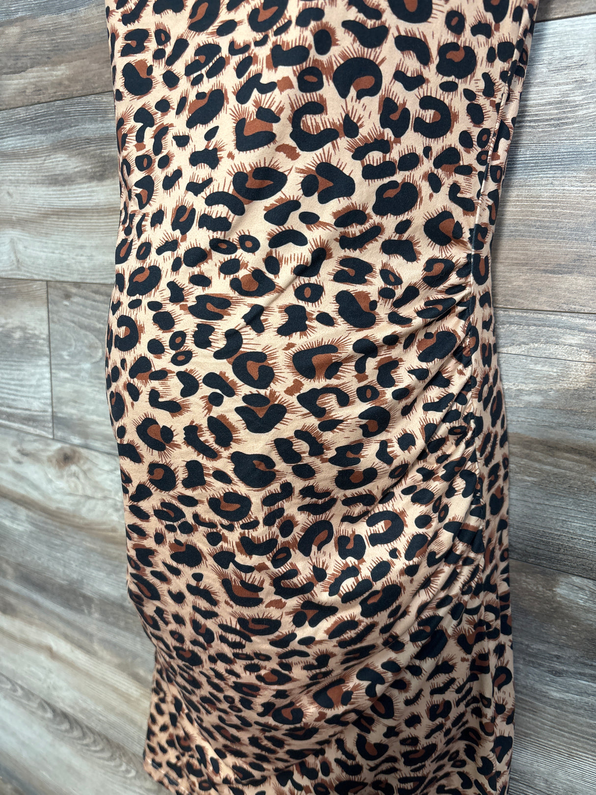 Maternity Leopard Print Tank Bodycon Dress Brown sz Medium