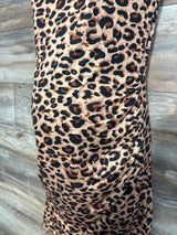 Maternity Leopard Print Tank Bodycon Dress Brown sz Medium