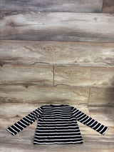Cat & Jack Striped Knit Henley Shirt Black sz 3T