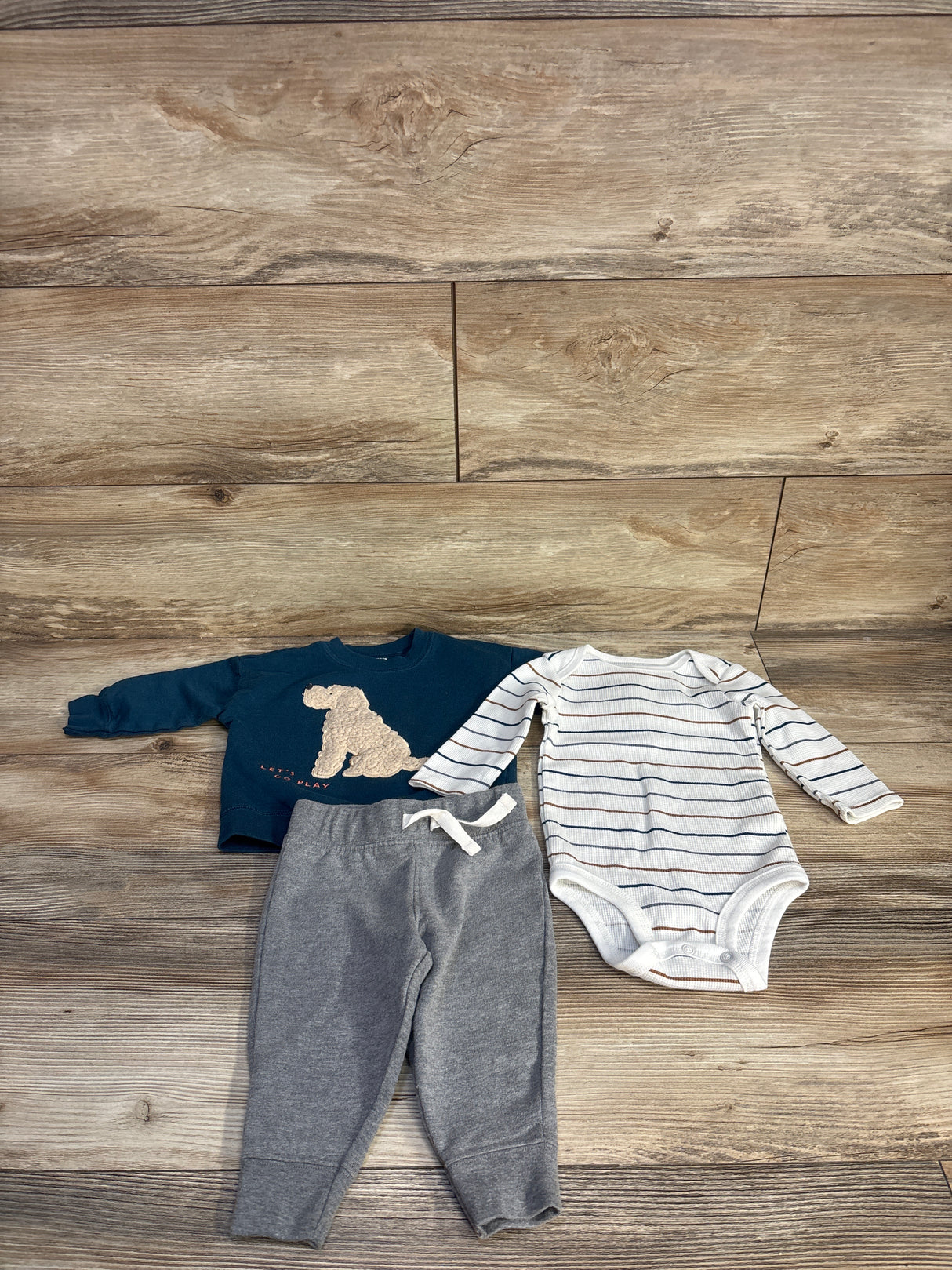 Just One You 3pc Sweatshirt Set Blue sz 6m