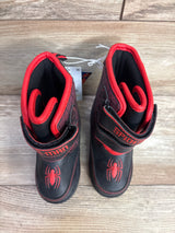 NEW Marvel Spider-Man Light-Up Winter Boots Black sz 8c