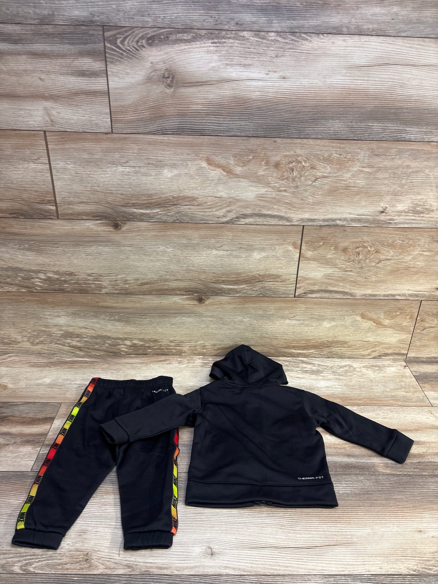 Nike 2pc Tricot Therma-Fit Hooded Tracksuit Set Black sz 12m