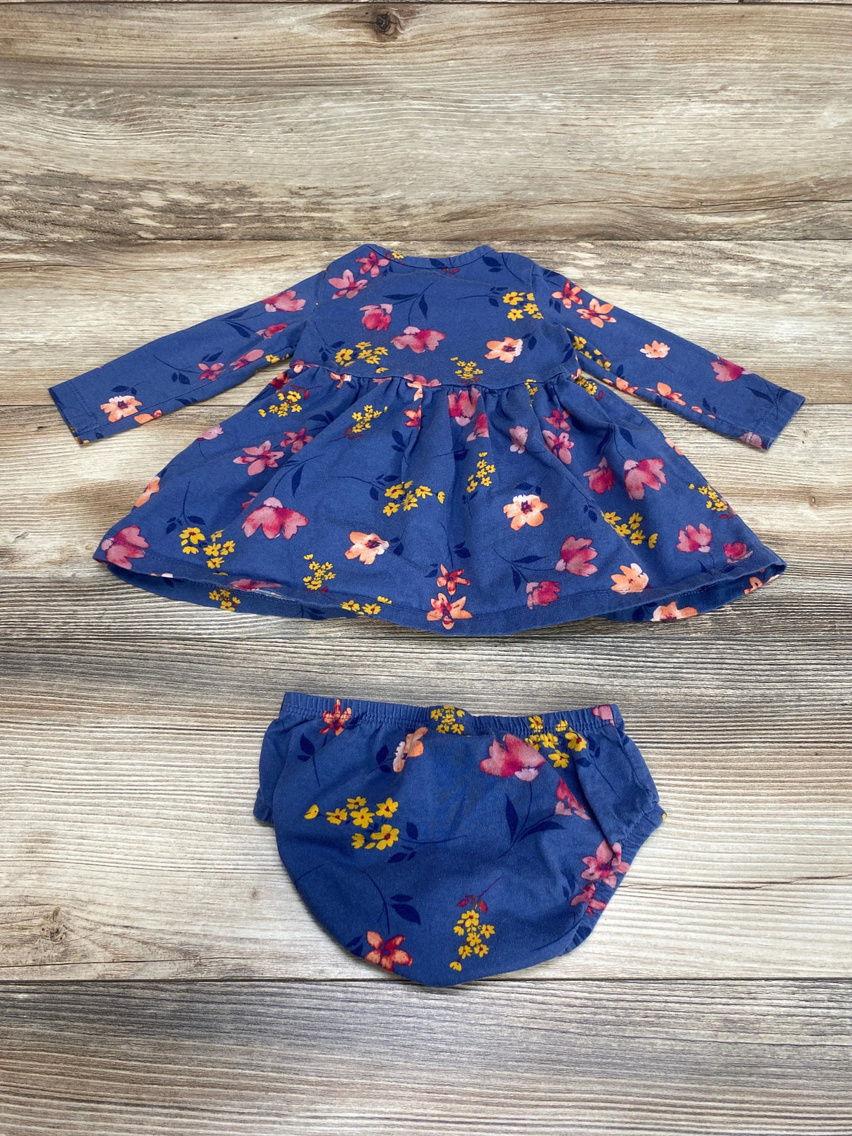 Carter's 2pc Floral Dress & Bloomers Blue sz 9m