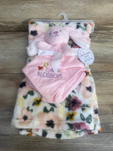 NEW Little Blossom Soft & Cuddly Blanket + Plush Toy, Pink