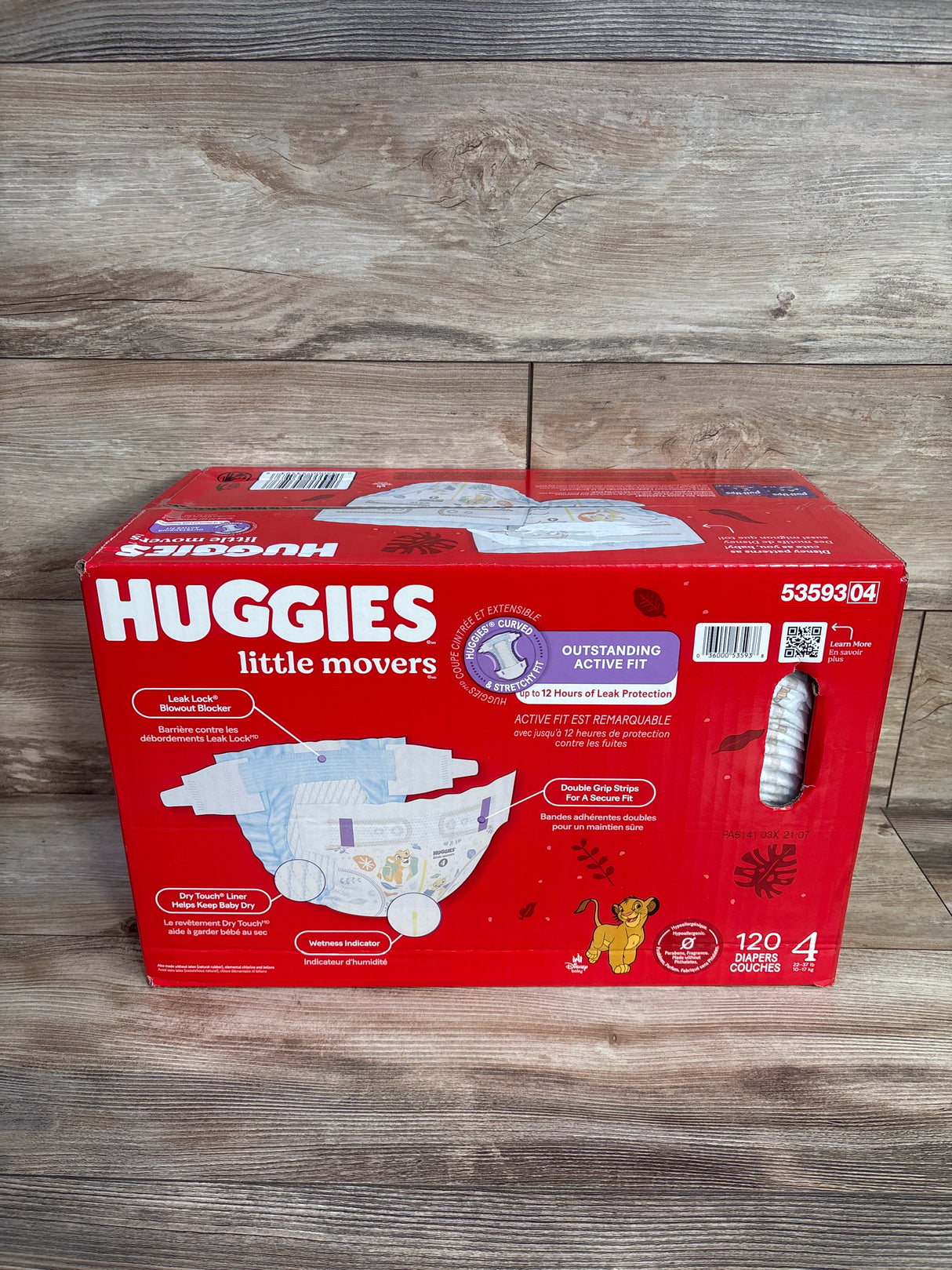 NEW Huggies Little Movers Diapers Size 4 120ct.