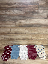 NEW Carter's 5pk Polar Bear Bodysuit Set Burgundy sz 18m