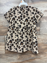 NEW Okie Dokie Floral Leopard Dress Beige sz 12m