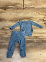 Cloud Island 2pc Ribbed Kimono Bodysuit & Pants Set Blue sz Newborn