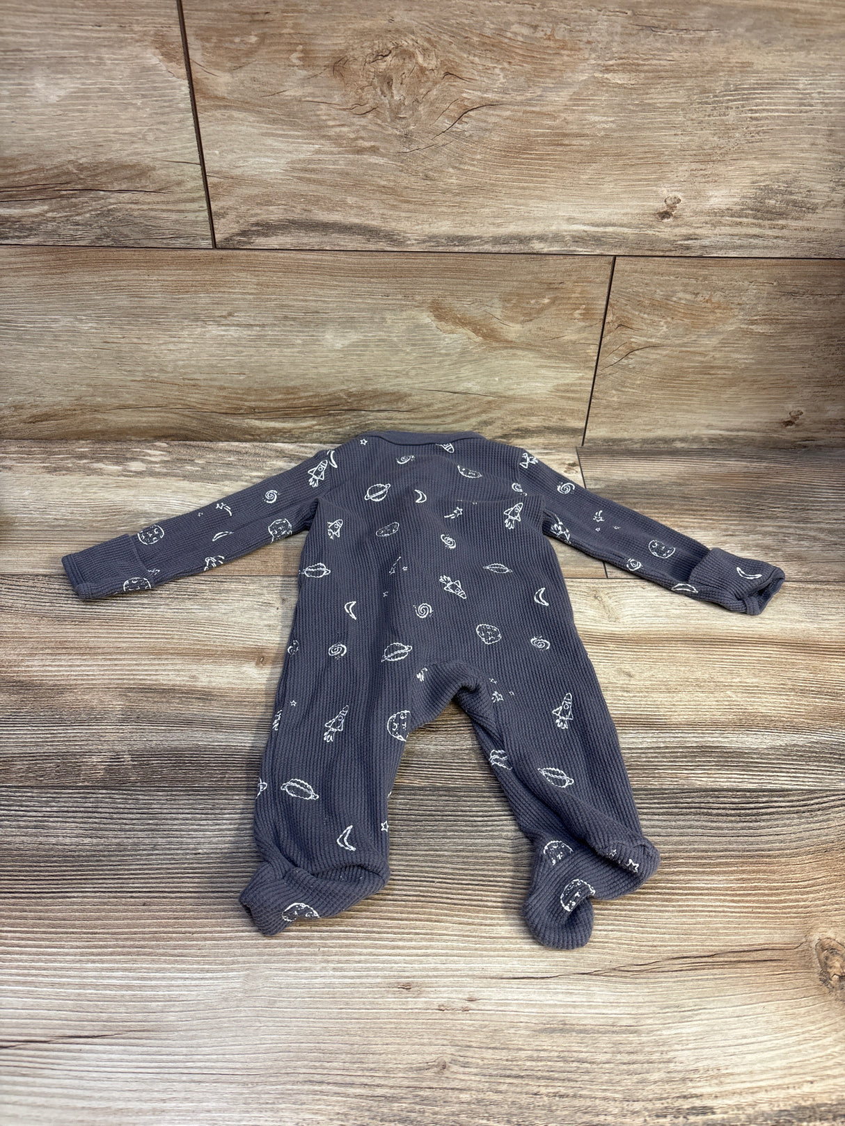 Carter's Waffle Knit Sleeper Grey sz 3m