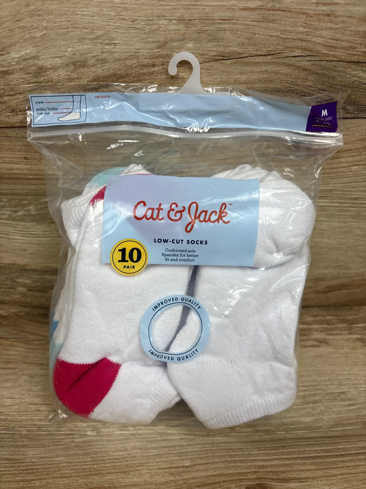 NEW Cat & Jack 10pk Low-Cut Socks sz Medium 9c-2.5Y