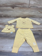 Cloud Island x Disney Winnie The Pooh 3pc Shirt, Pants, & Hat Set Yellow sz 0-3m