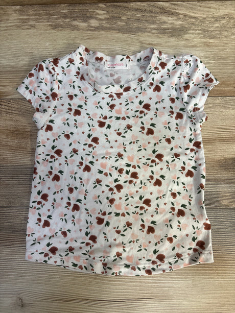 Young Hearts Floral Shirt White sz 4T - Me n Mommy To Be
