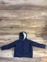 Children's Place Fleece Sherpa Lined Zip Up Hoodie Blue sz 3T