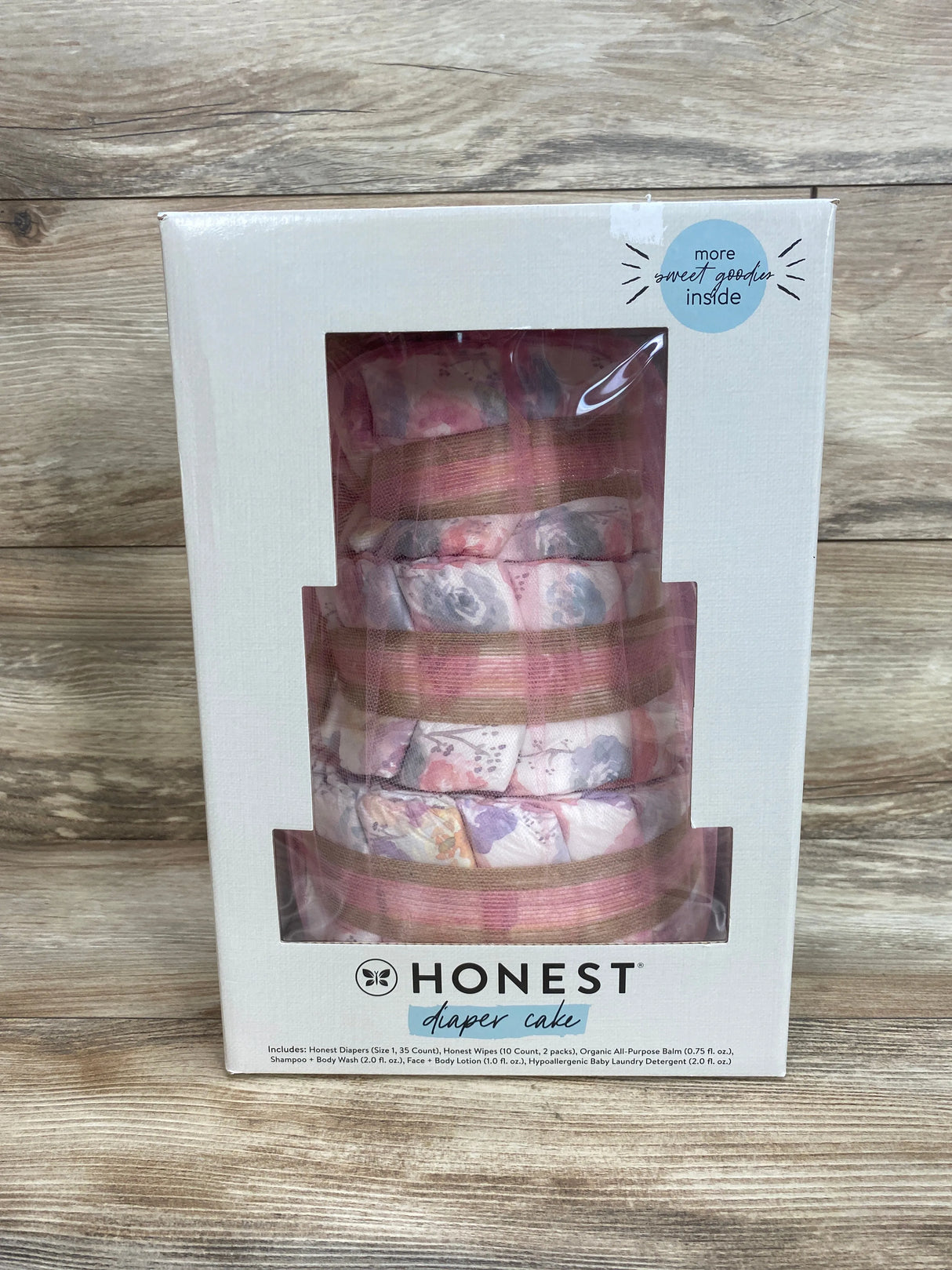 NEW The Honest Company Diaper Cake 35ct in Rose Blossom