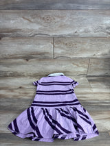 Gap Kids Striped Rugby Style Peplum Dress Lilac sz 4-5T