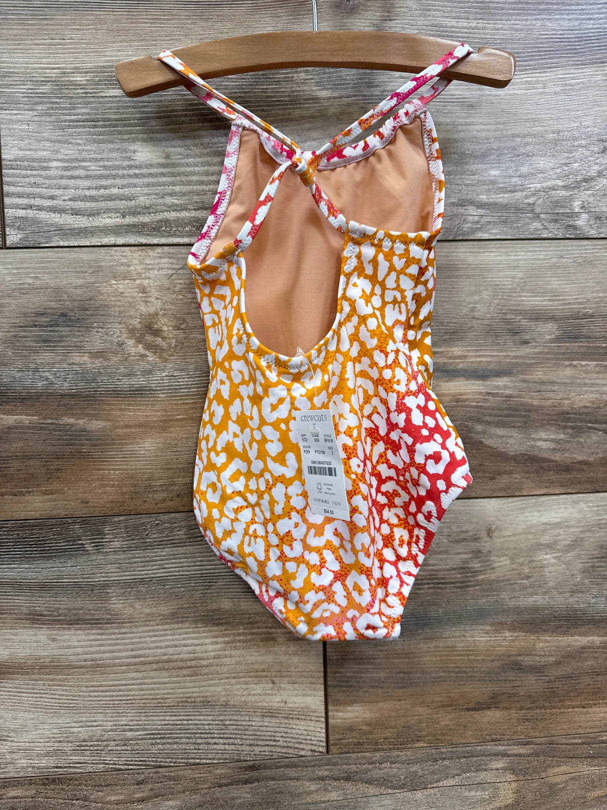 NEW Crewcuts 1pc Leopard Print Swimsuit Orange sz 2T - Me n Mommy To Be