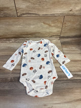 NEW Carter's Sports Long Sleeve Bodysuit White sz 9m