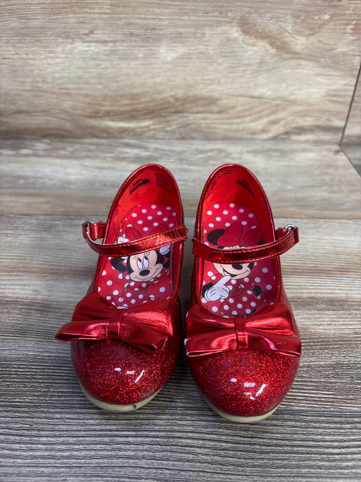 Disney Junior Minnie Mouse Low Heel Dress Up Shoes Red sz 9c