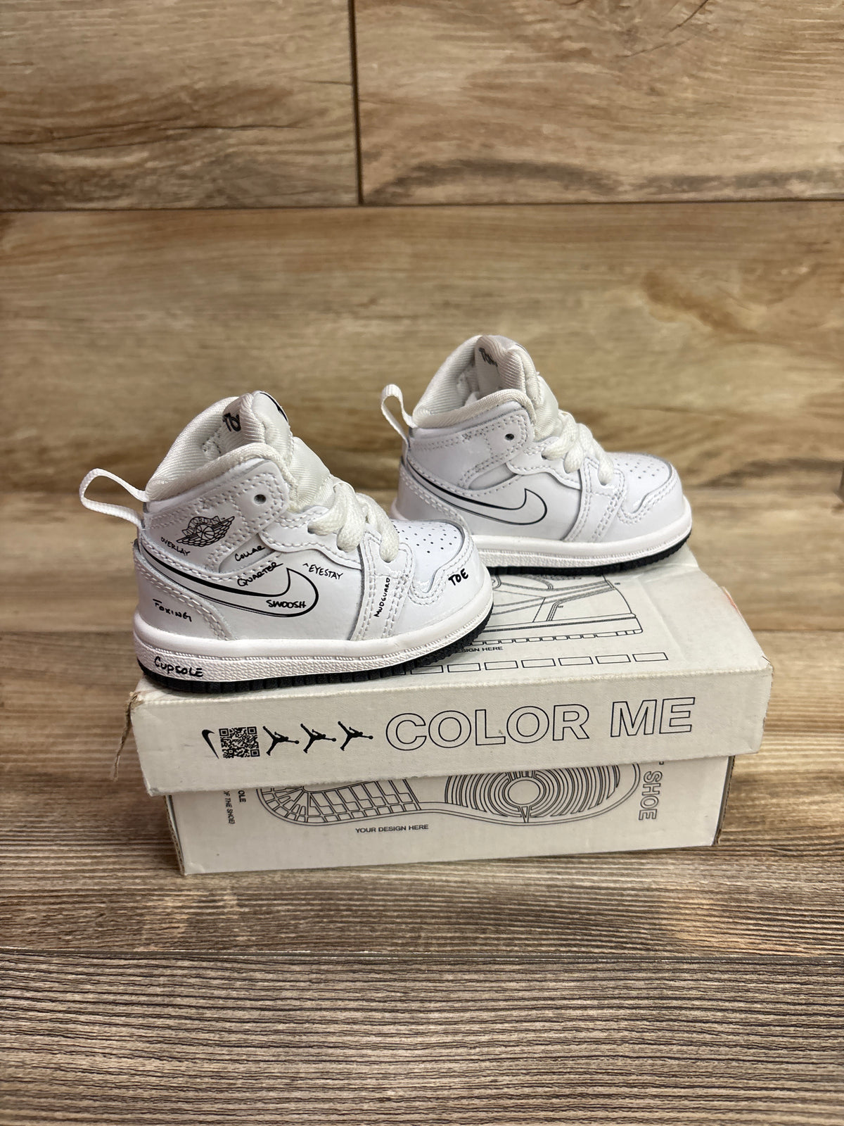 NEW Air Jordan 1 Mid TD 'Schematic' Sneakers sz 2c