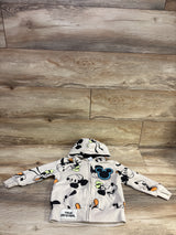 Disney Mickey & Friends Sherpa Zip Sweatshirt Beige sz 3T