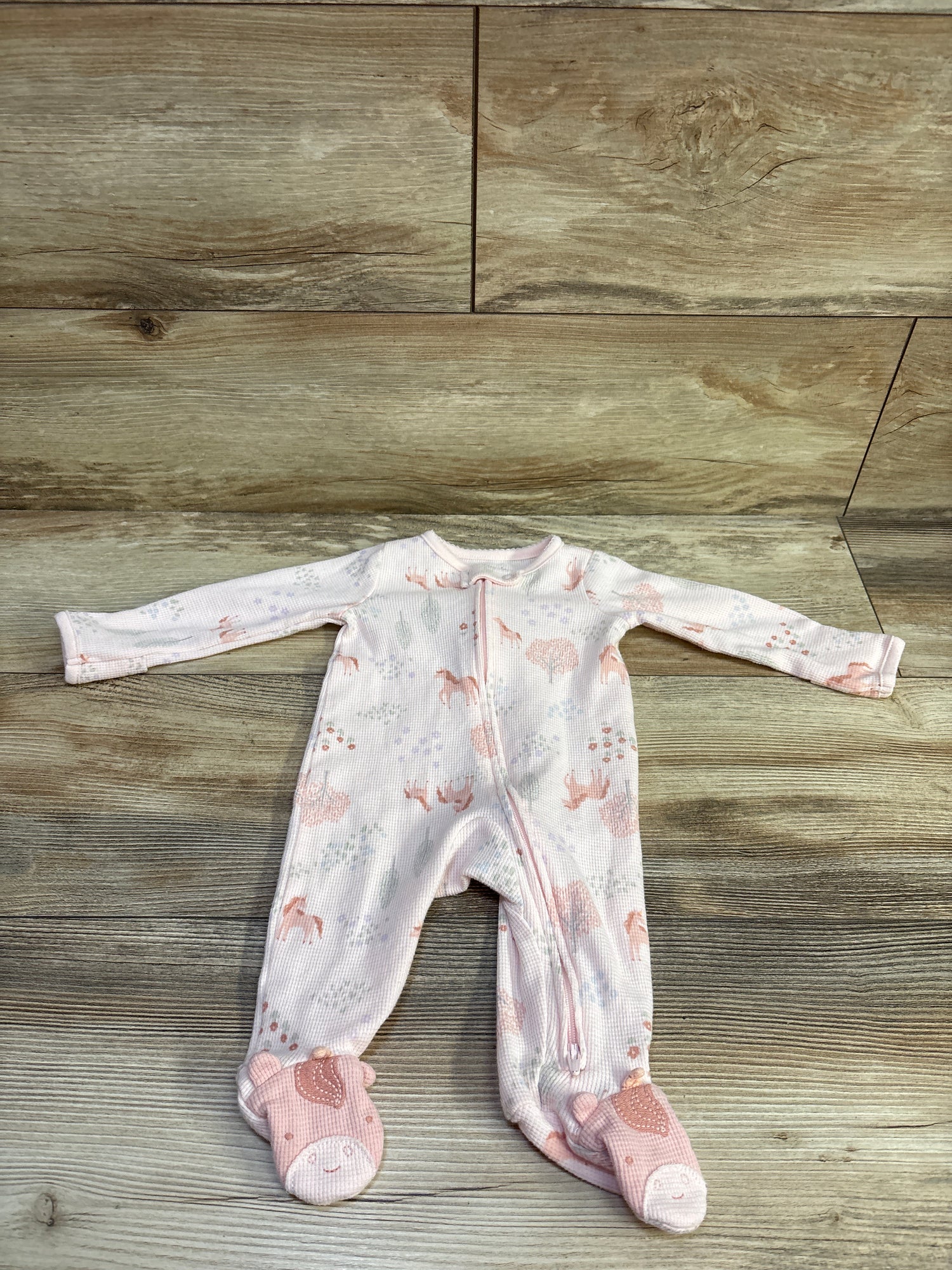 Just One You Waffle Knit Sleeper Pink sz 3m