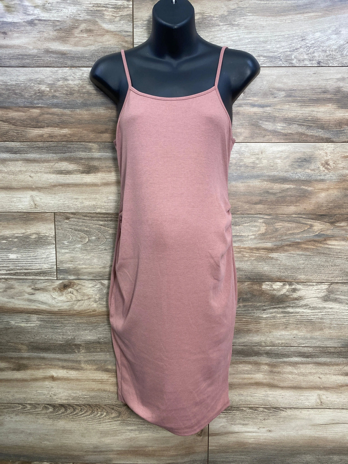 Shein Maternity Rib Cami Dress Pink sz Medium