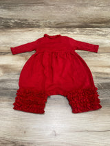 Lemon Loves Layette Ruffle Romper Red sz 0-3m