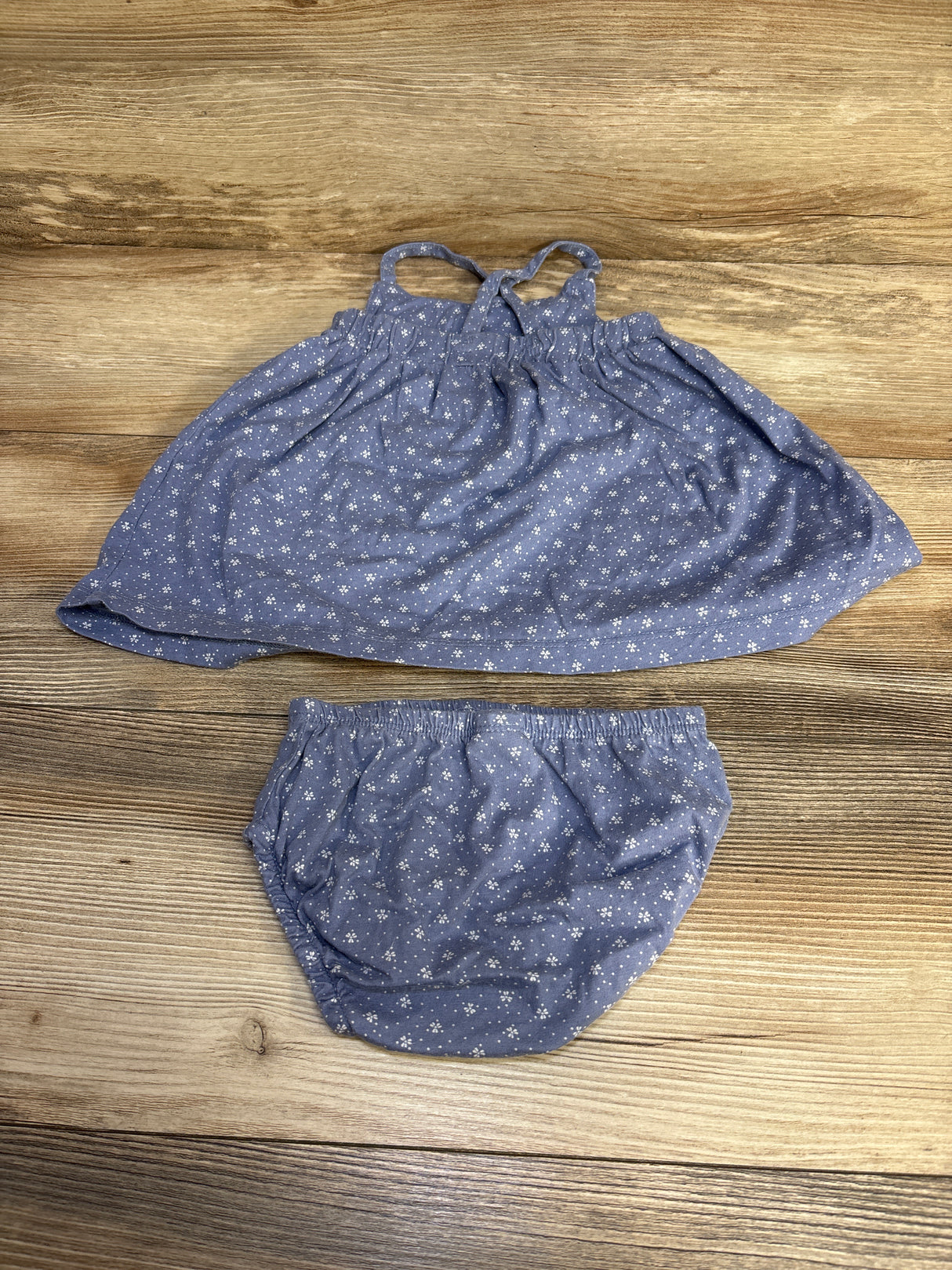 Carter's 2pc Sleeveless Dress & Bloomers Blue sz 9m