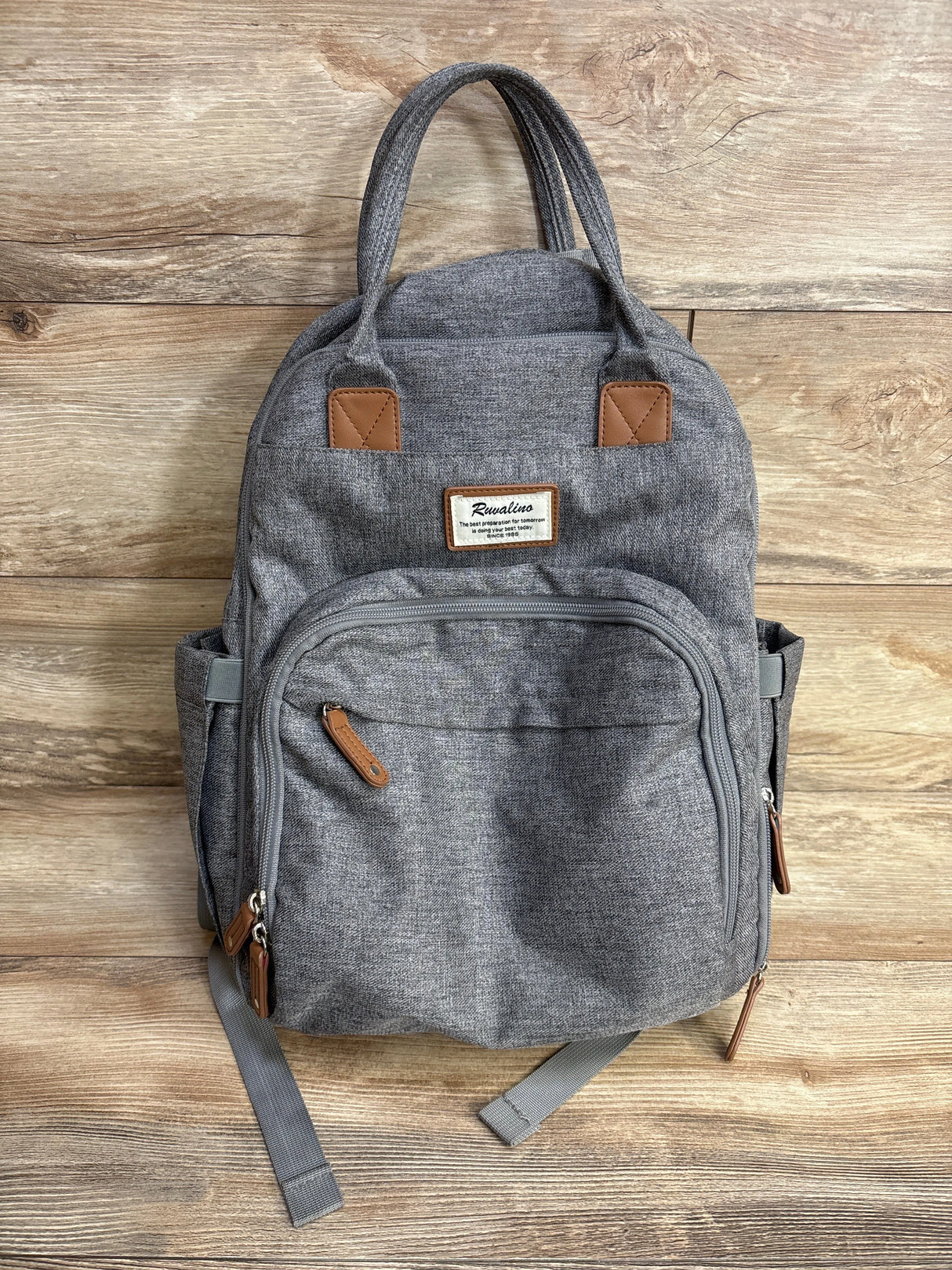 Ruvalino Diaper Bag Backpack, Grey