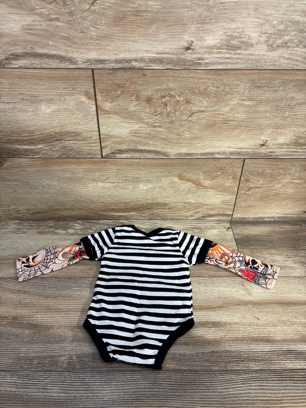 Just Did 9 Months On The Inside Tattoo Sleeve Bodysuit Black sz 0-3m