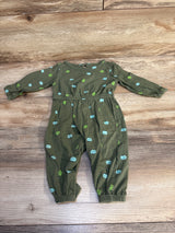 Old Navy Apple Print Coverall Olive sz 6-12m