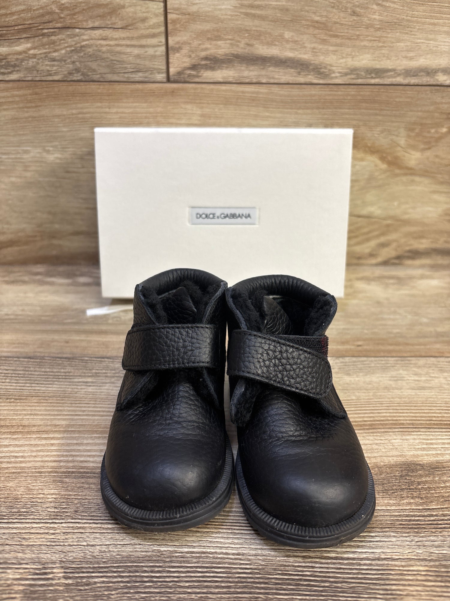 Dolce & Gabbana Leather Fur Lined Boots Black sz 5c