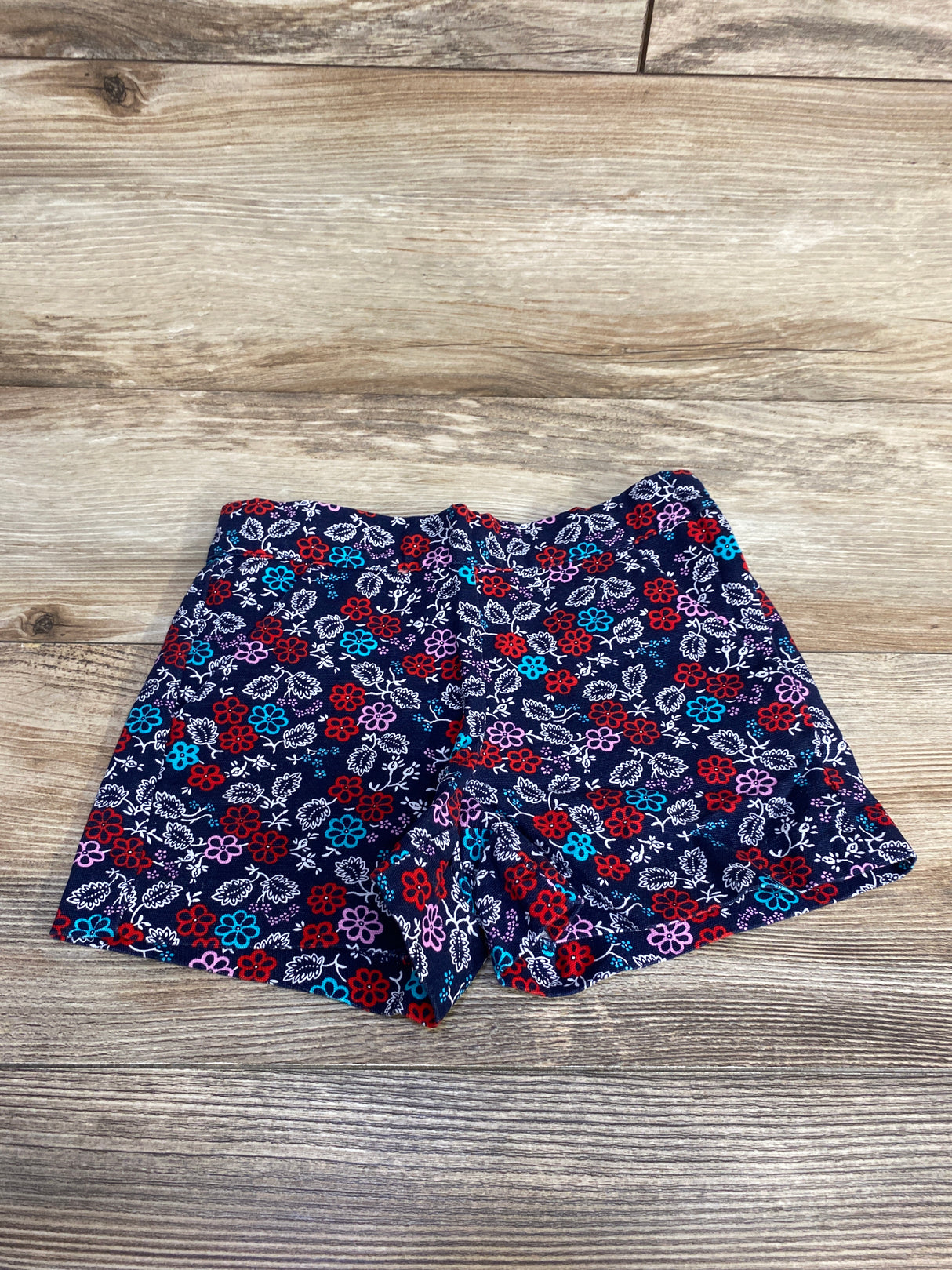 Janie and Jack Floral Canvas Shorts Navy sz 4T