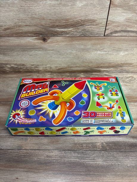Mag Builder construction toy set box with colorful magnetic pieces for kids ages 2 and up