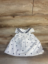 NEW Janie & Jack Star Sailor Dress & Bloomers 2pc Set White sz 3-6m