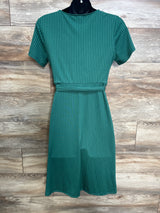 Ekouaer Maternity Waist-Tie Dress Green sz Medium