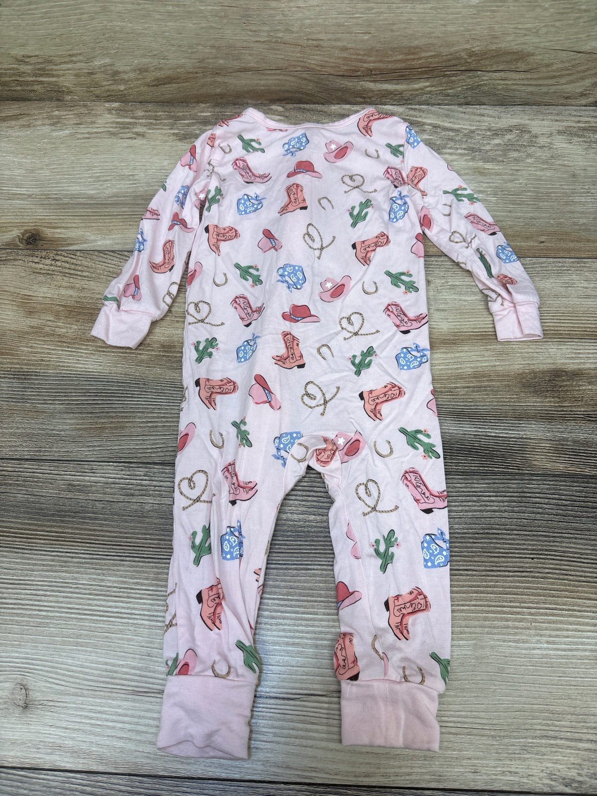 Little Me Bamboo Western Sleeper Pink sz 9m