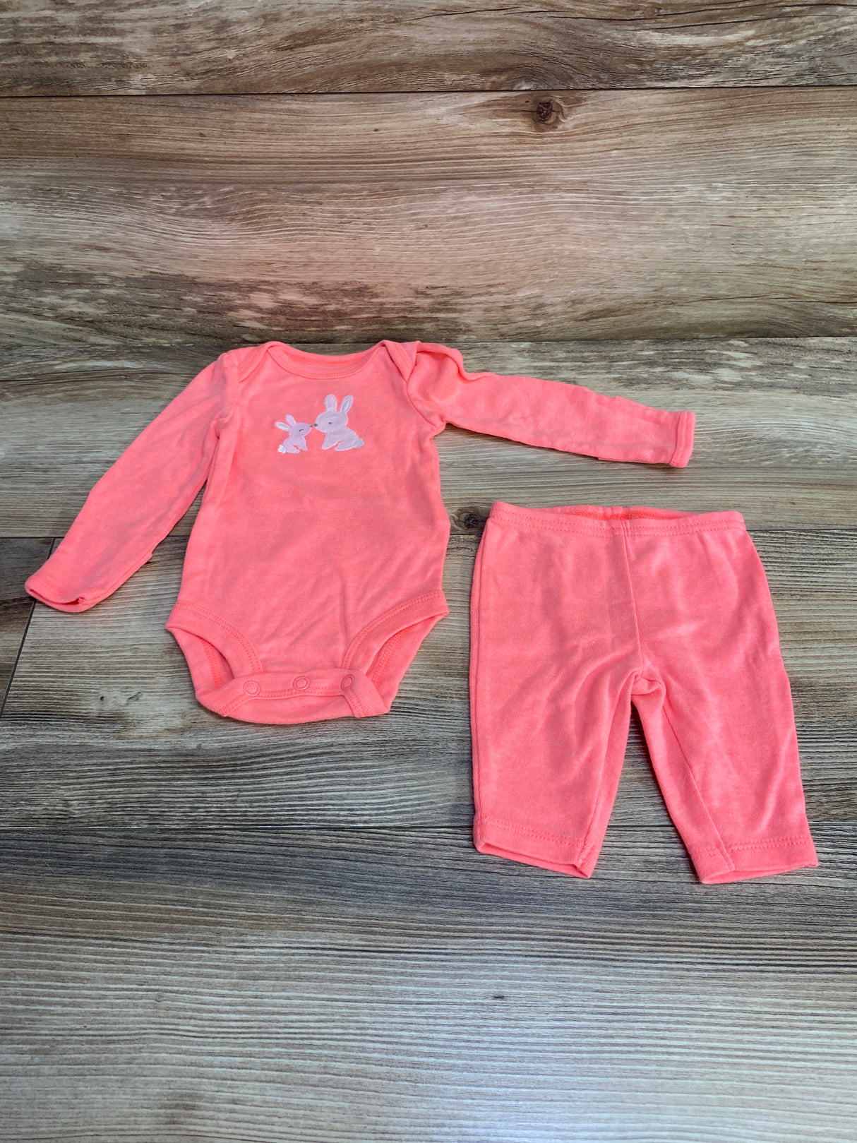 Simple Joys 2pc Bunny Bodysuit & Pants Pink sz Newborn