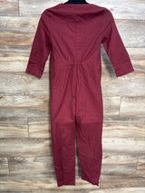 NEW The Nines By Hatch 3/4 Sleeve Button-Front Maternity Jumpsuit in Wine Red sz Small