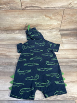 Carter's Hooded Shortie Romper Navy sz 6m