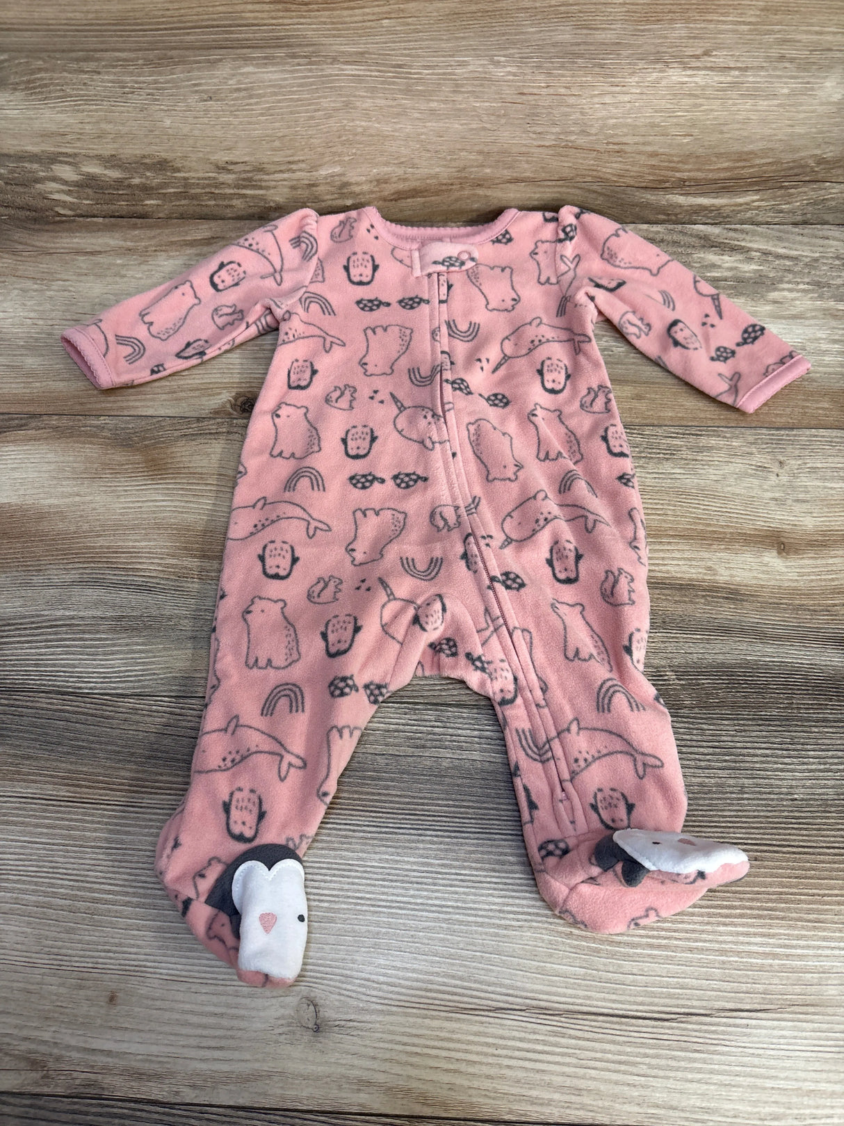 Simple Joys Animal Print Blanket Sleeper Pink sz 0-3m - Me n Mommy To Be