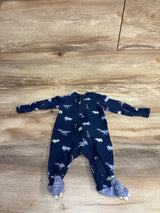 Carter's Dinosaur Sleeper Navy sz 3m