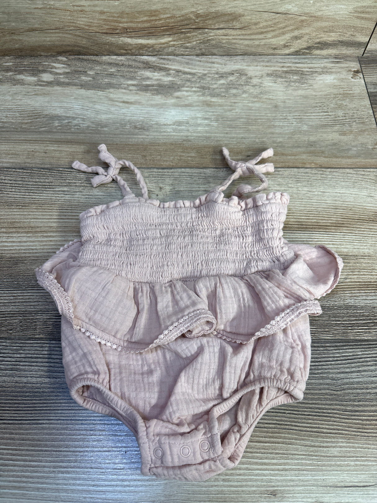 Cloud Island Smocked Skirted Bubble Romper Pink sz 0-3m