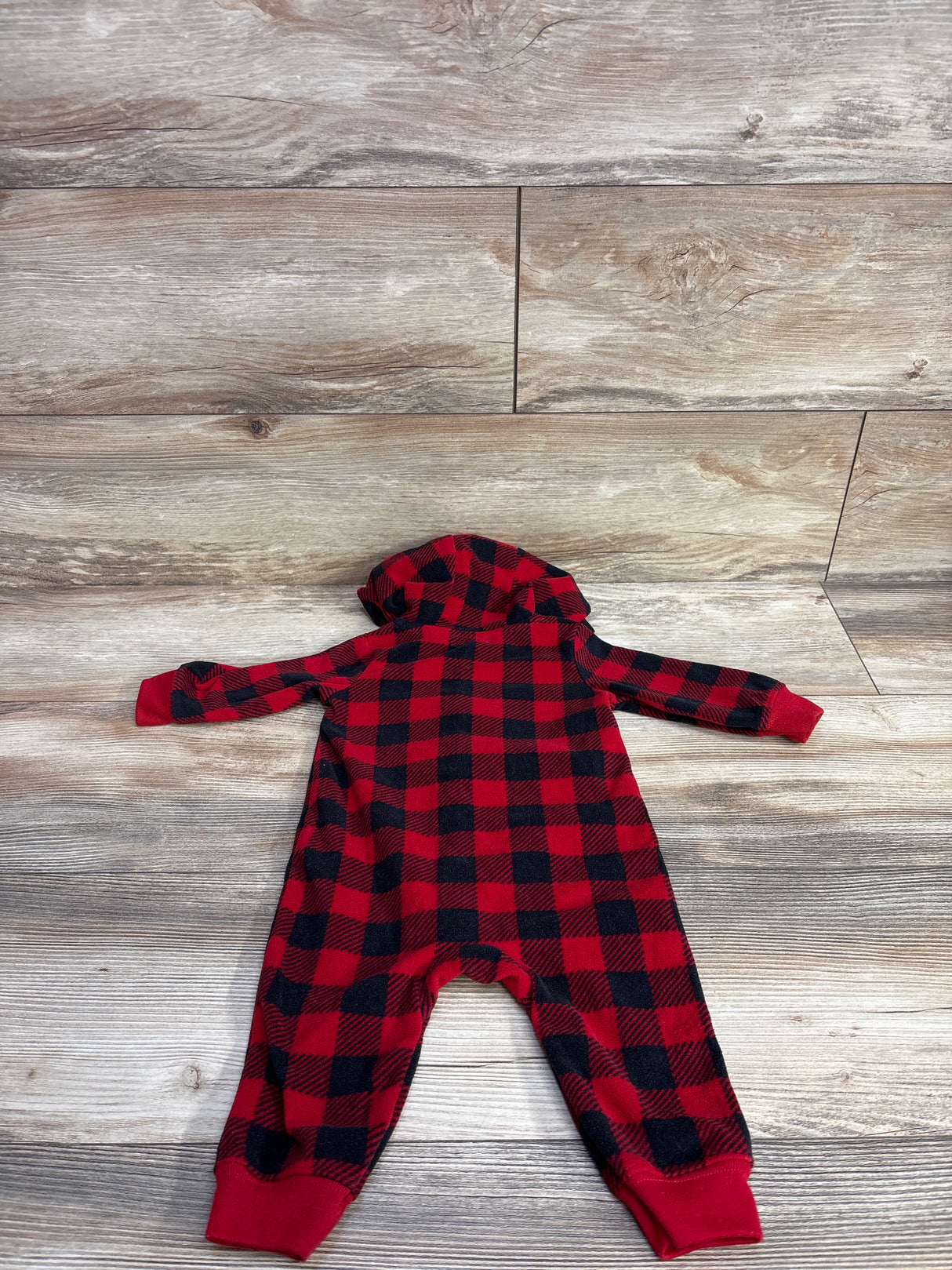 Just One You Hooded Buffalo Fleece Coverall Red sz 6m