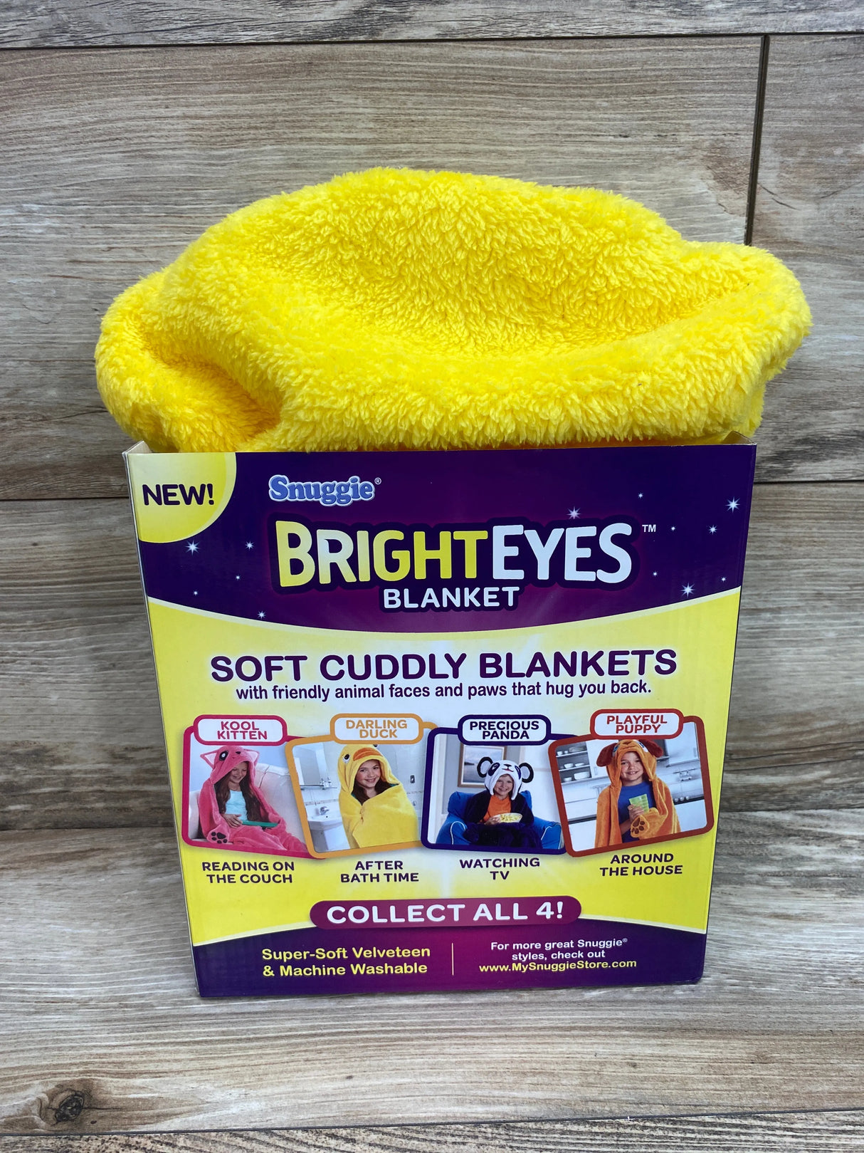 NEW Snuggie BrightEyes Darling Duck Blanket Yellow